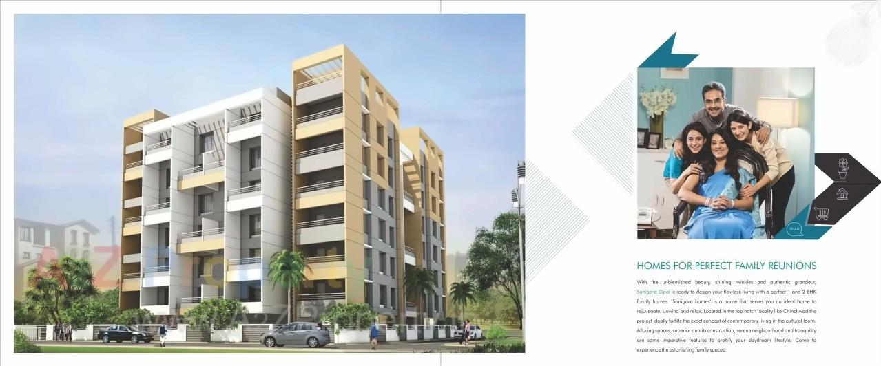 3D Elevation of real estate project Sonigara Opal located at Pimpri-chinchawad-m-corp, Pune, Maharashtra
