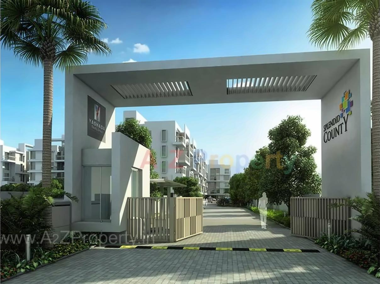 3D Elevation of real estate project Splendid County located at Lohgaon, Pune, Maharashtra