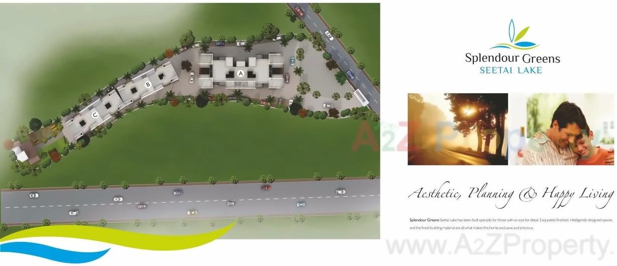 Layout of real estate project Splendour Greens Seetai Lake located at Bhugaon, Pune, Maharashtra