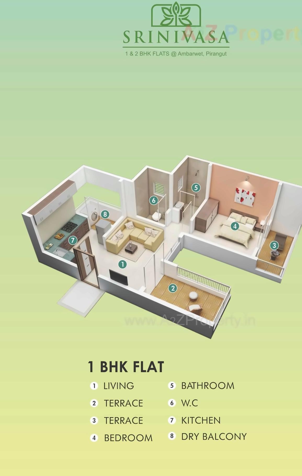 Layout of real estate project Srinivasa located at Ambadvet, Pune, Maharashtra