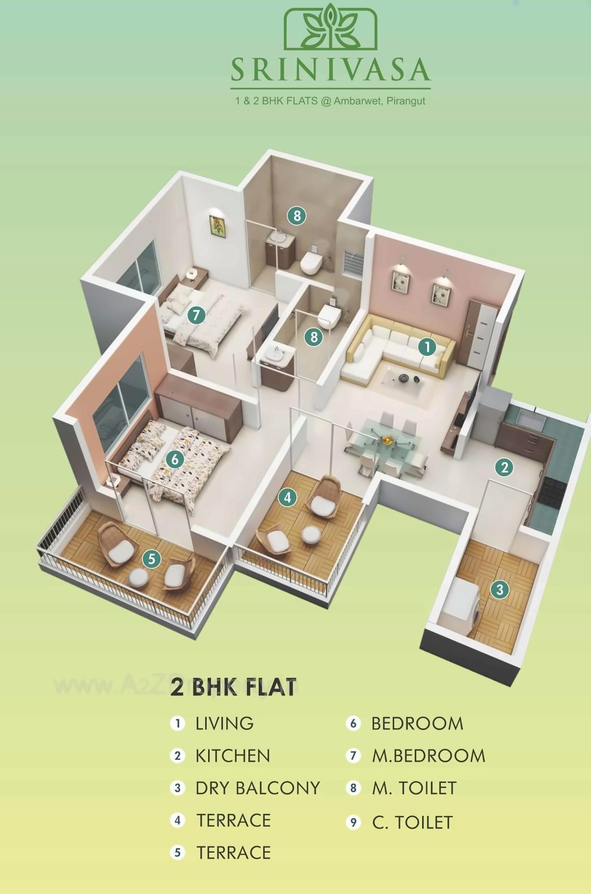 Layout of real estate project Srinivasa located at Ambadvet, Pune, Maharashtra