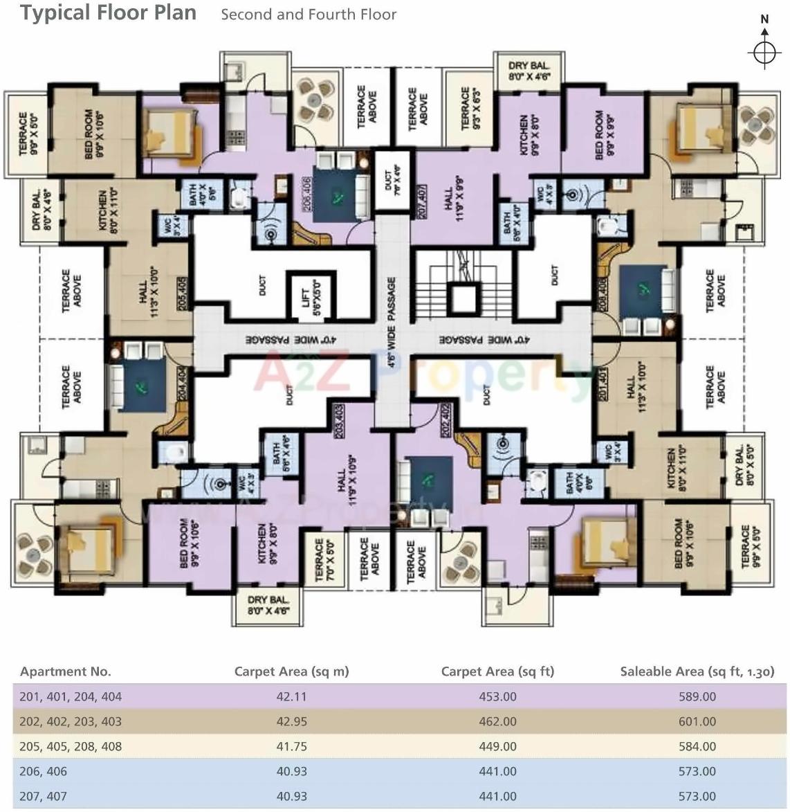Layout of real estate project Srrinivas Ssky located at Vimannagar, Pune, Maharashtra