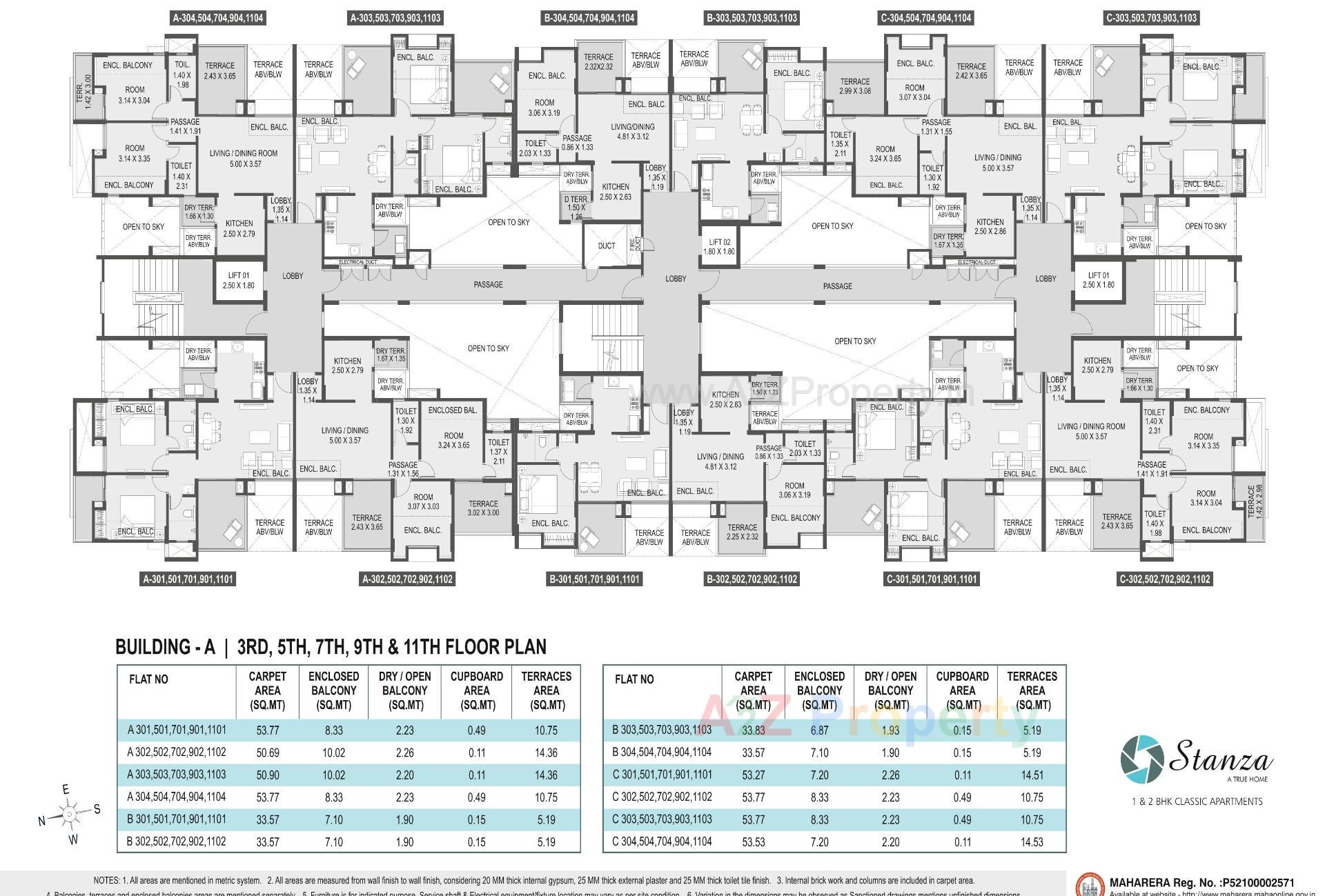 Layout of real estate project Stanza located at Punawale, Pune, Maharashtra