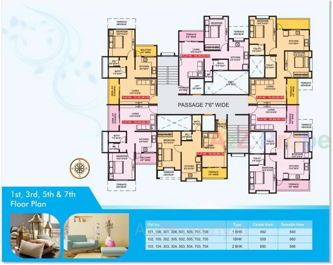 Layout of real estate project Subhadra Heights located at Uravade, Pune, Maharashtra