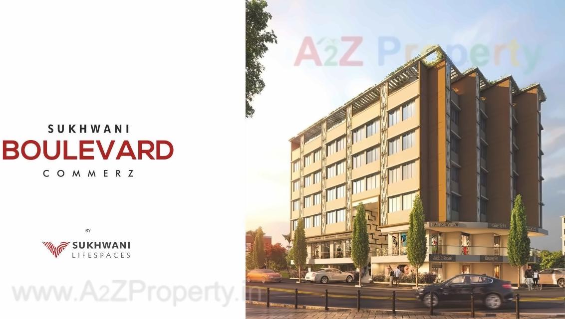 3D Elevation of real estate project Sukhwani Boulevard Commerz located at Sus, Pune, Maharashtra