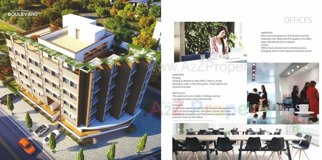 3D Elevation of real estate project Sukhwani Boulevard Commerz located at Sus, Pune, Maharashtra