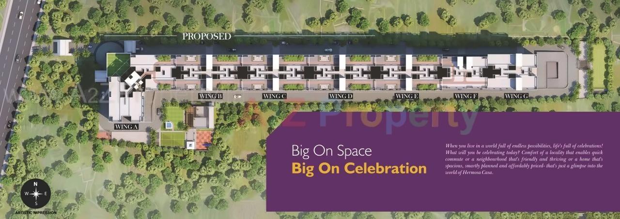 Layout of real estate project Sukhwani Hermosa Casa located at Mundhawa, Pune, Maharashtra