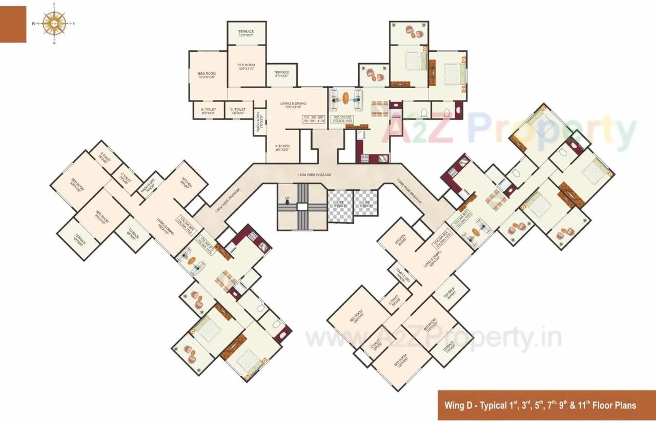 Layout of real estate project Sukhwani Pacific located at Thergaon, Pune, Maharashtra