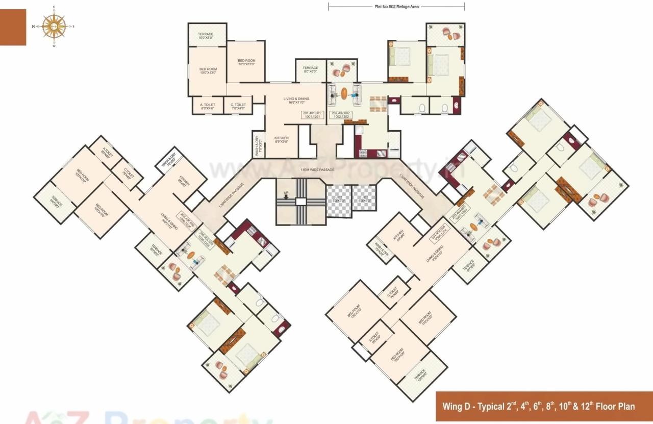 Layout of real estate project Sukhwani Pacific located at Thergaon, Pune, Maharashtra