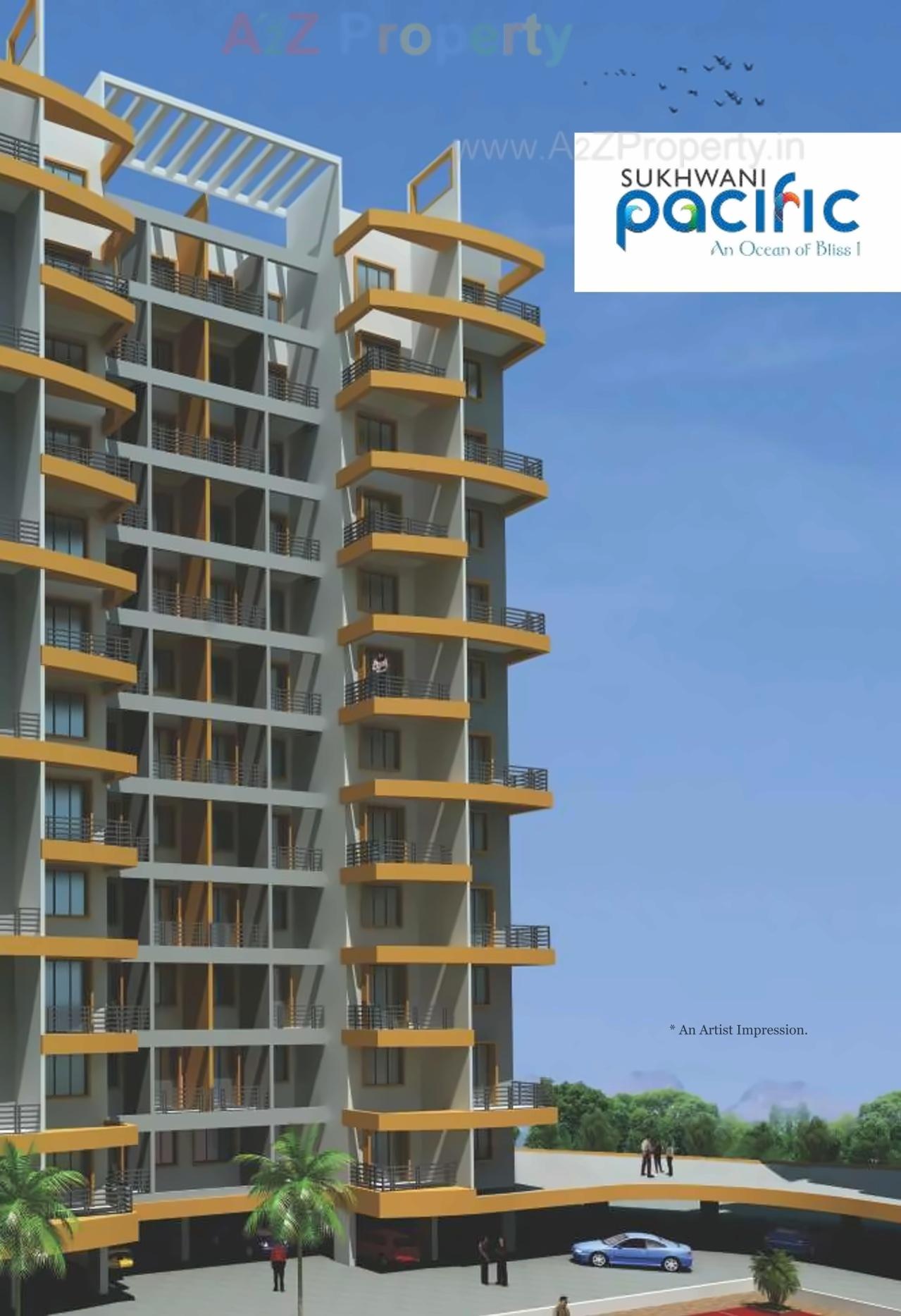 3D Elevation of real estate project Sukhwani Pacific located at Thergaon, Pune, Maharashtra