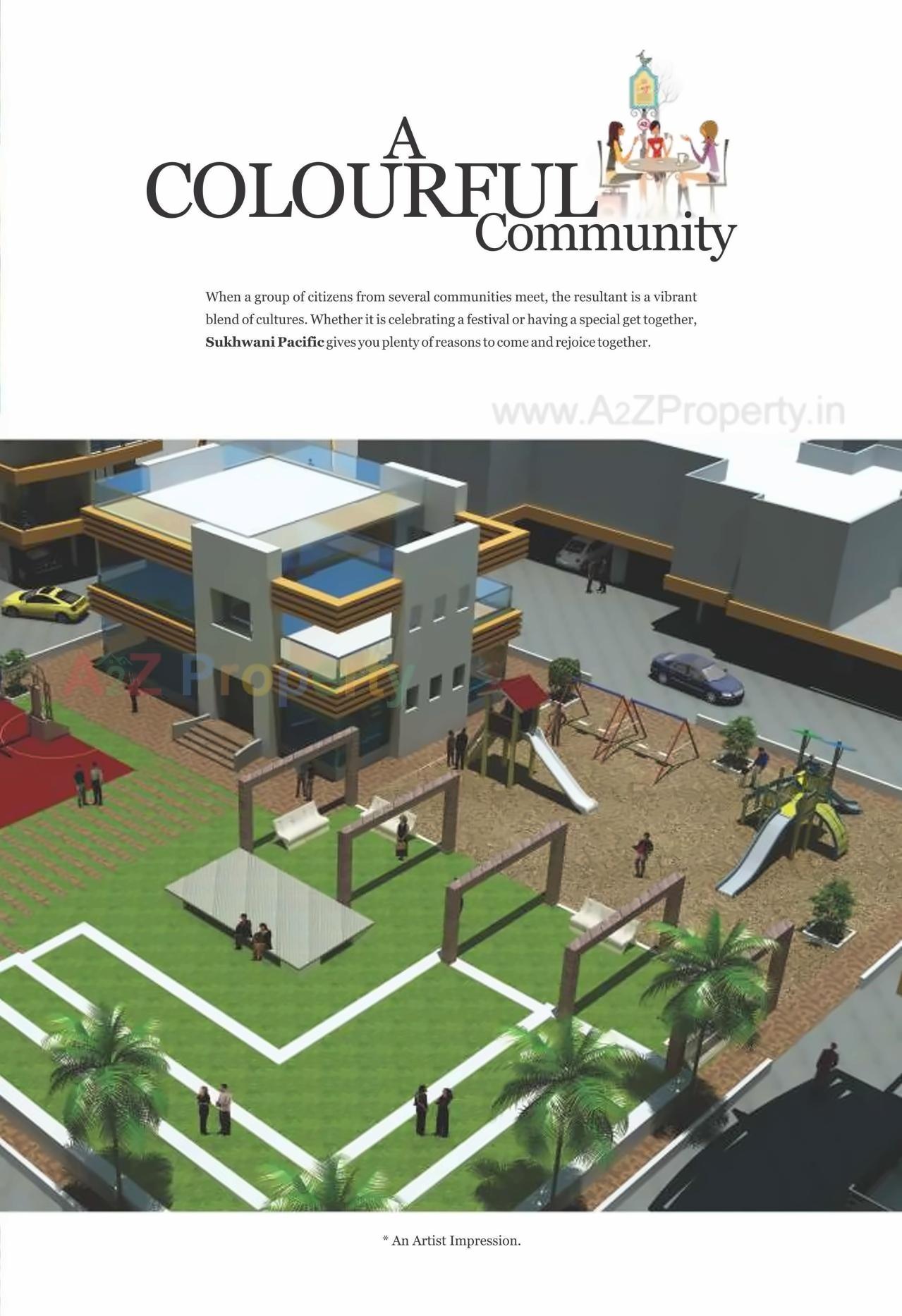 3D Elevation of real estate project Sukhwani Pacific located at Thergaon, Pune, Maharashtra