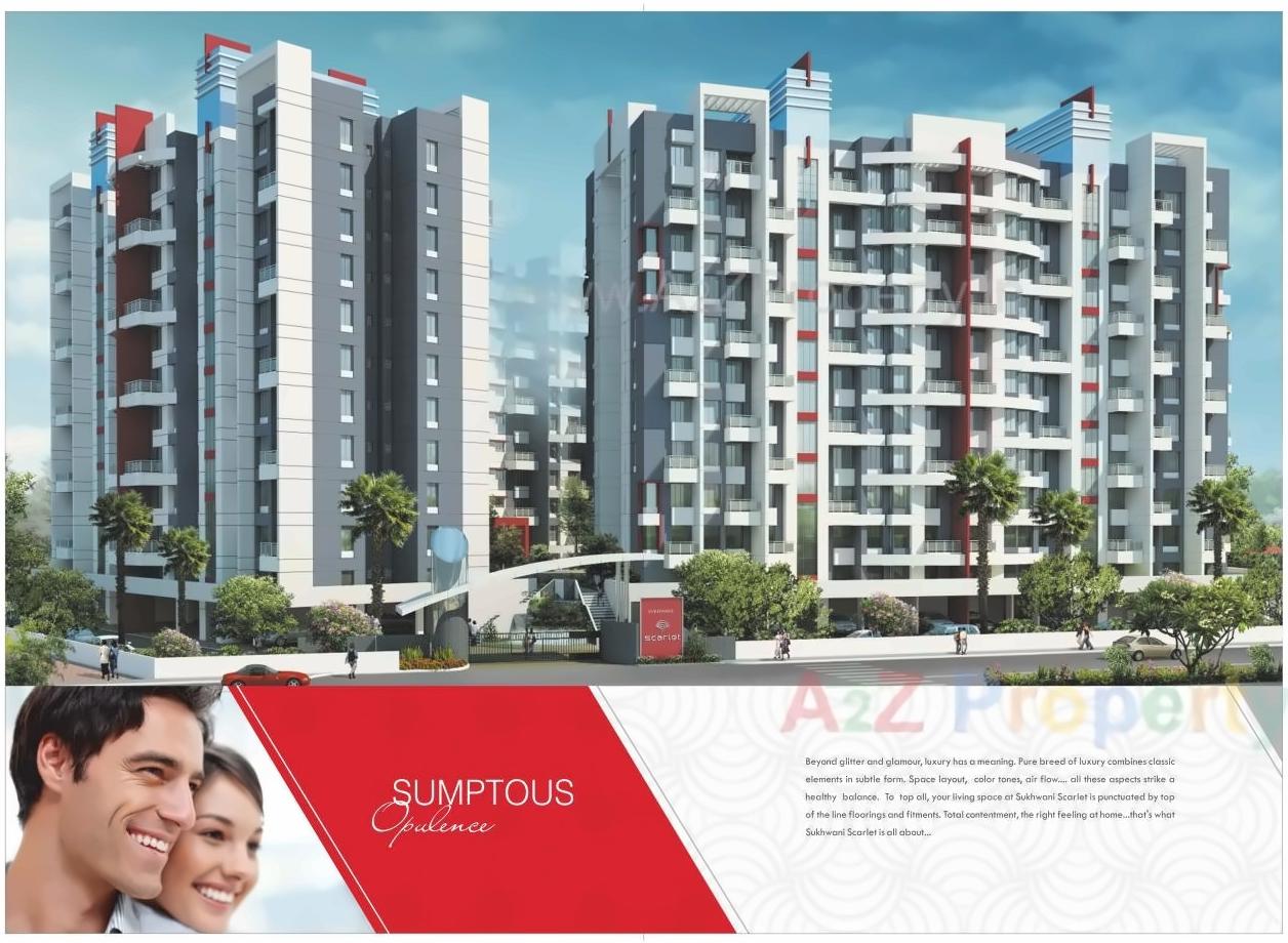 3D Elevation of real estate project Sukhwani Scarlet located at Wagholi, Pune, Maharashtra