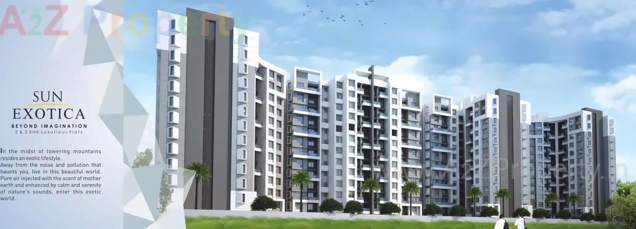 3D Elevation of real estate project Sun Exotica located at Yawalewadi, Pune, Maharashtra