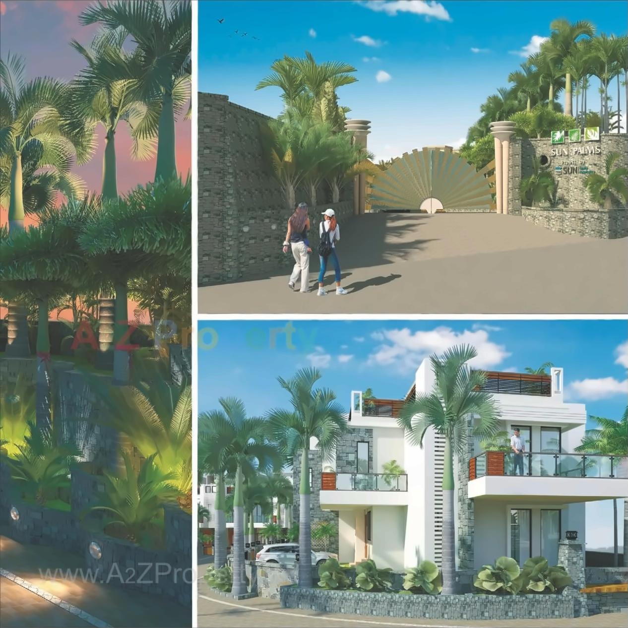 3D Elevation of real estate project Sun Palms located at Varsoli, Pune, Maharashtra