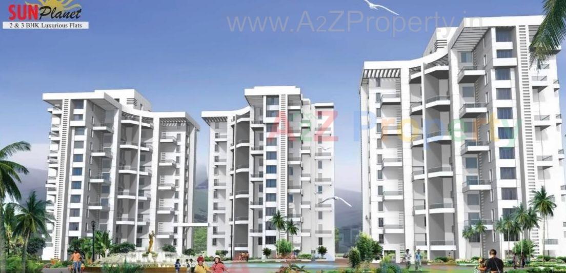3D Elevation of real estate project Sun Planet located at Wadgaon-bk, Pune, Maharashtra