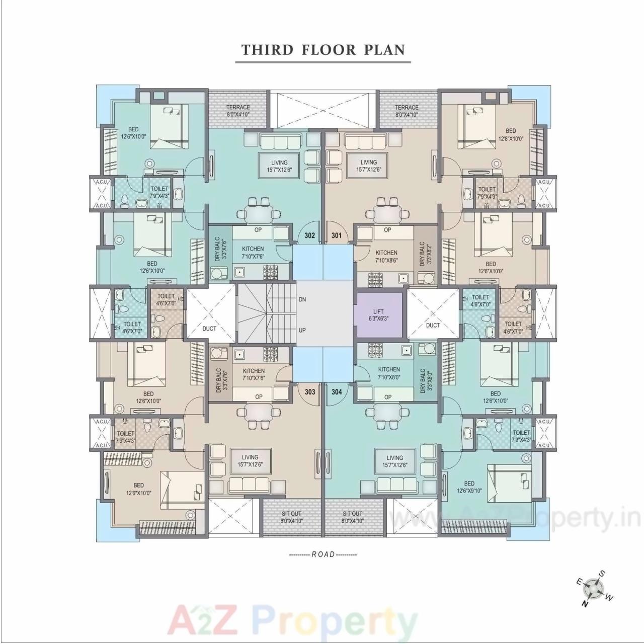 Layout of real estate project Sunshine Residency located at Pune-m-corp, Pune, Maharashtra