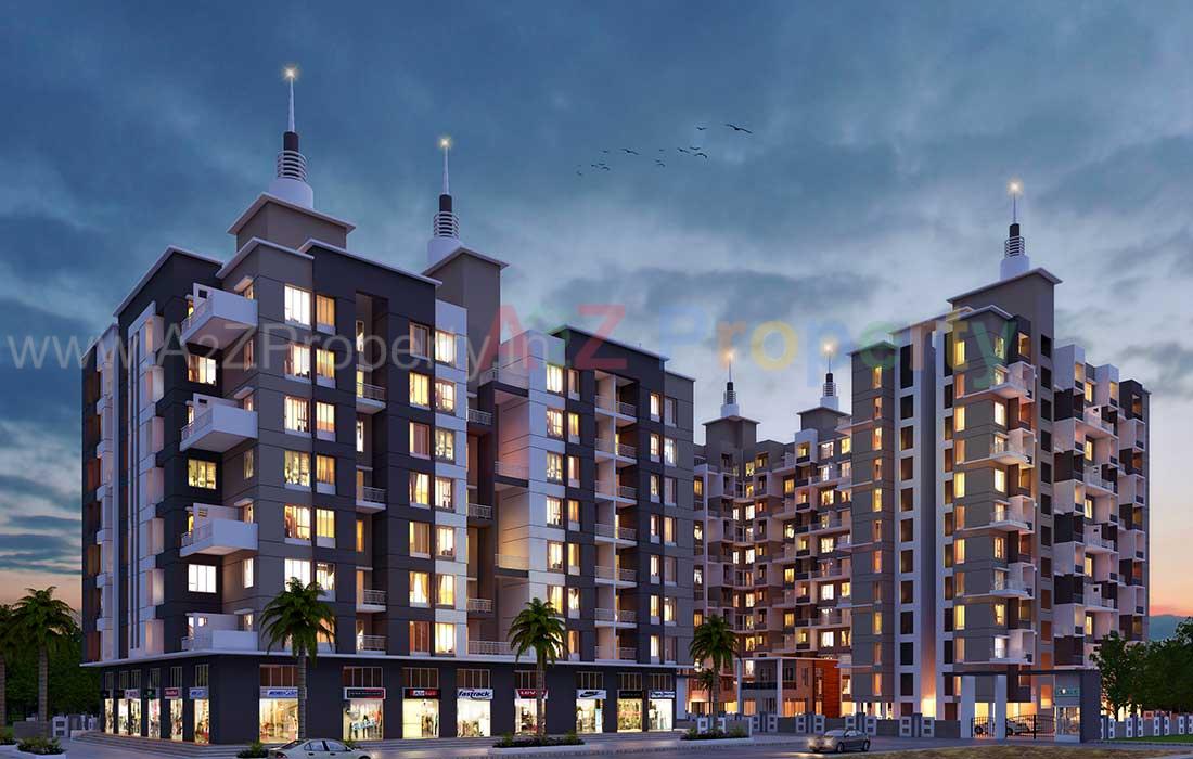 3D Elevation of real estate project Surabhi Iconica located at Nanekarwadi-ct, Pune, Maharashtra