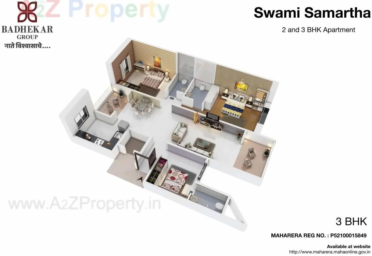Layout of real estate project Swami Samarth located at Kothrud, Pune, Maharashtra