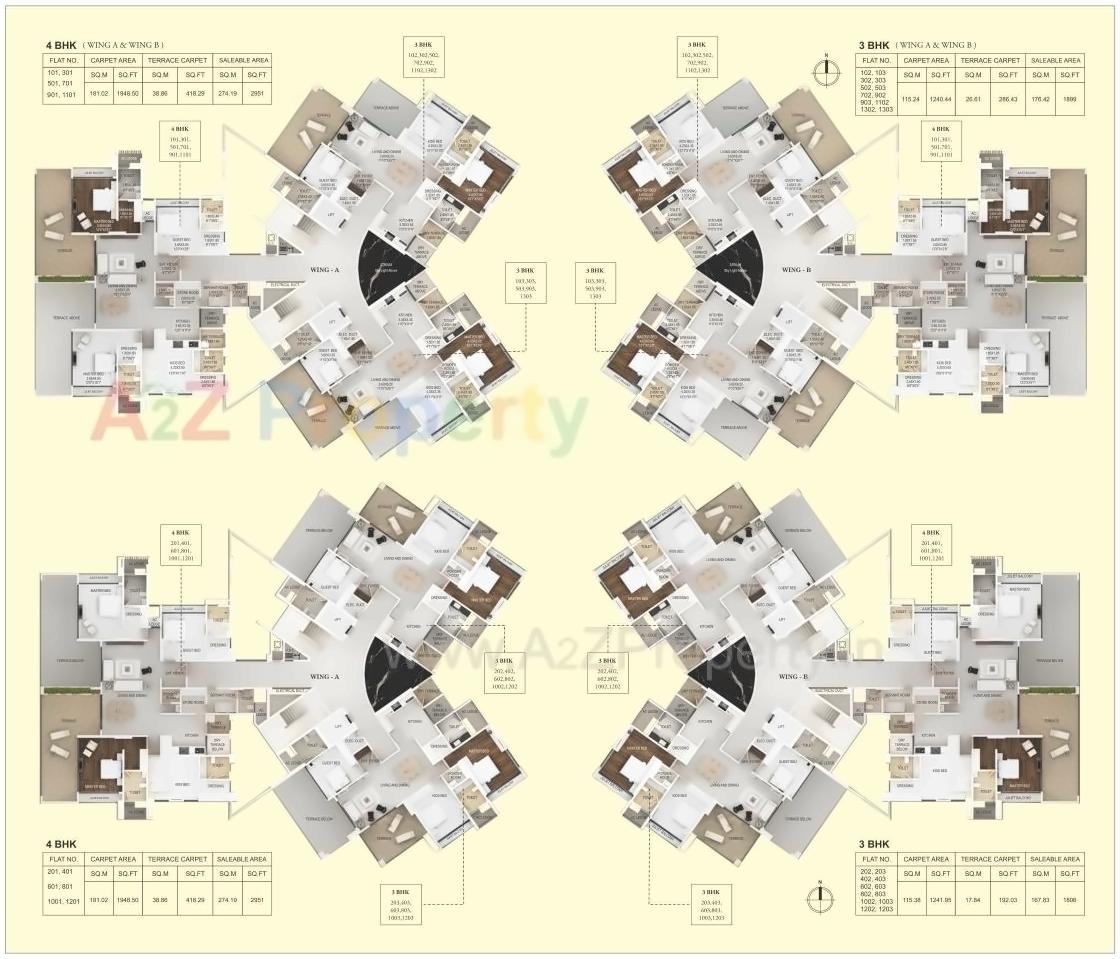 Layout of real estate project Swarnavilas located at Pashan, Pune, Maharashtra