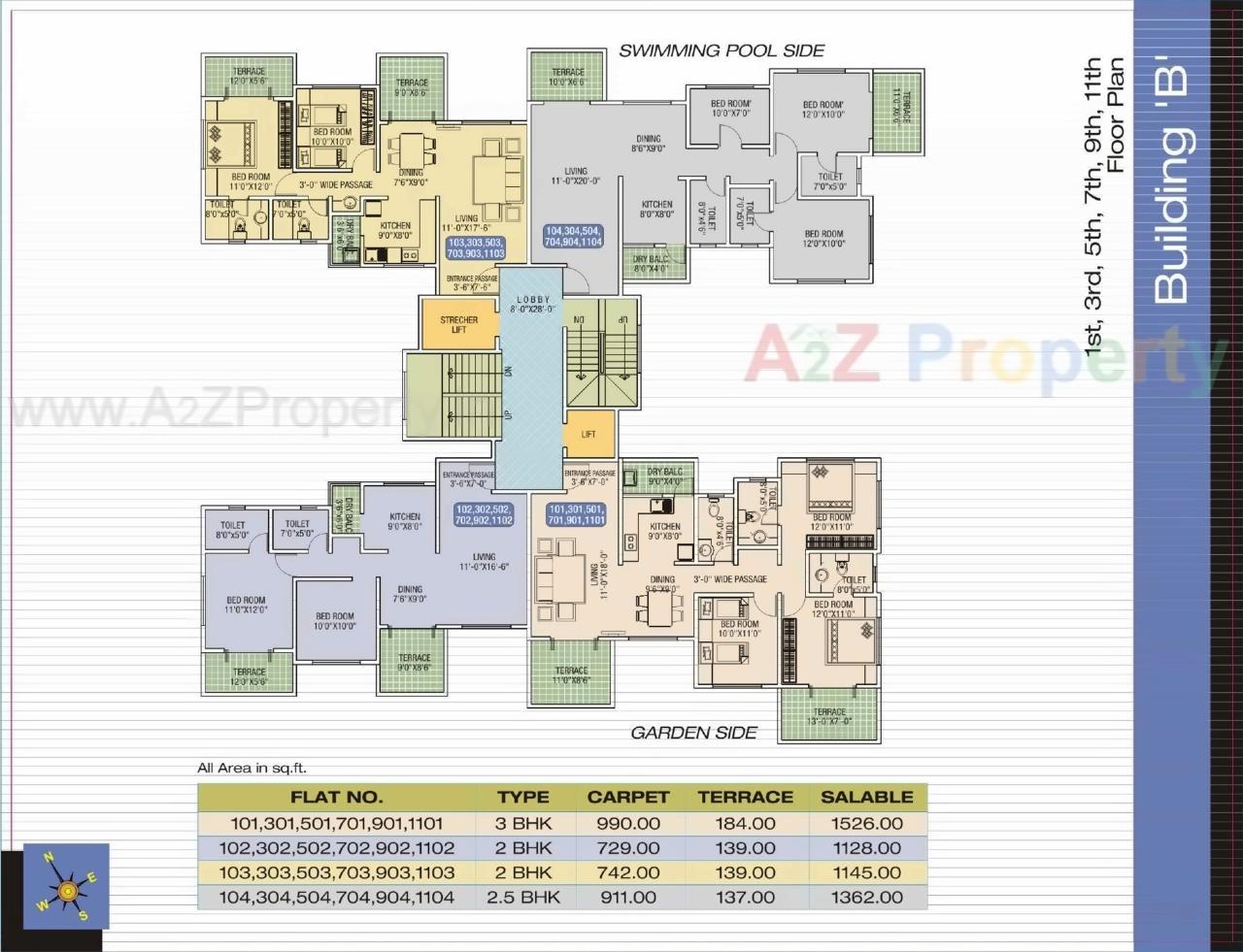 Layout of real estate project Tamara located at Pimpale-saudagar, Pune, Maharashtra