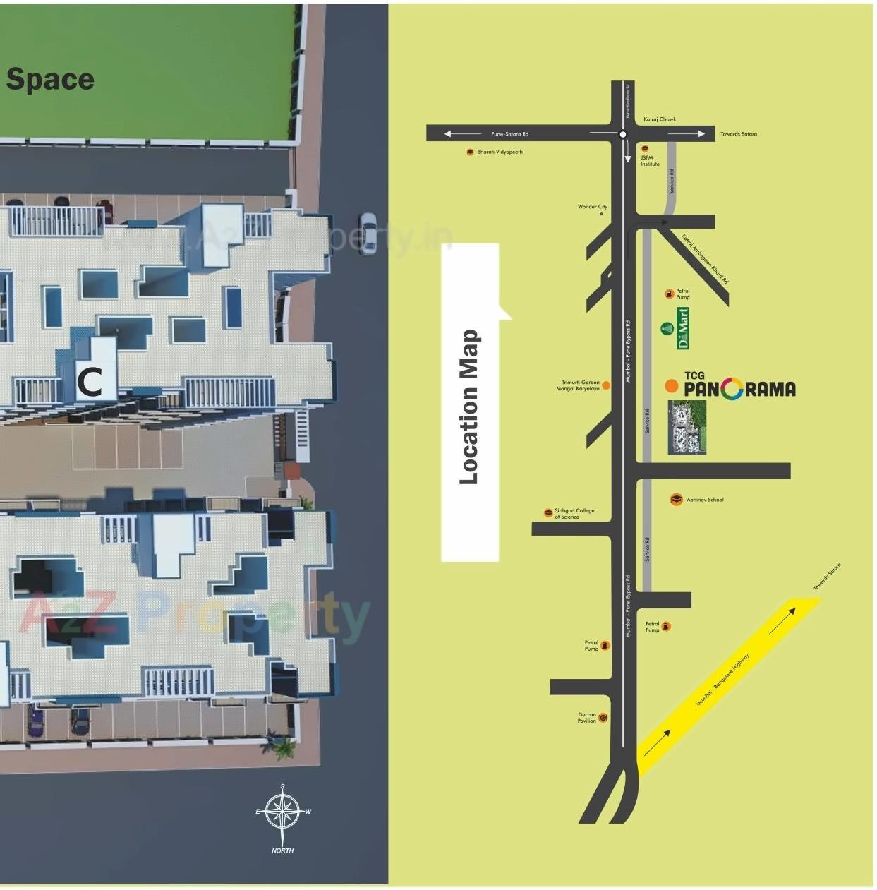 Keyplan of real estate project Tcg Panorama     C located at Ambegaon-bk, Pune, Maharashtra