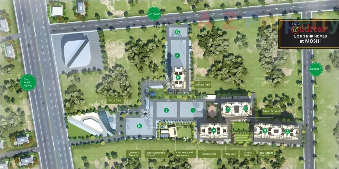 3D Elevation of real estate project The Address located at Pimpri-chinchawad-m-corp, Pune, Maharashtra