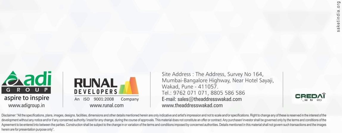 of real estate project The Address located at Pune-m-corp, Pune, Maharashtra