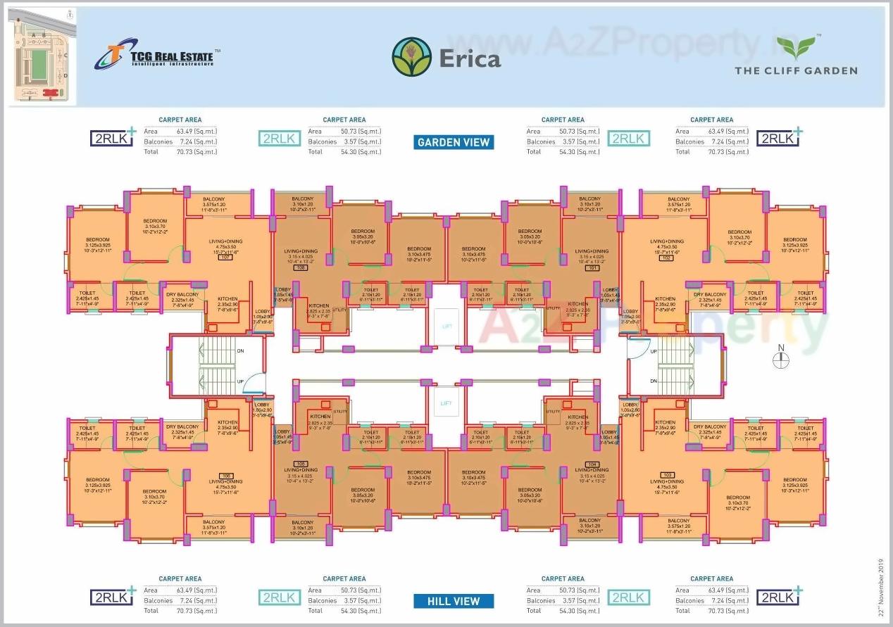 Layout of real estate project The Cliff Garden located at Man, Pune, Maharashtra