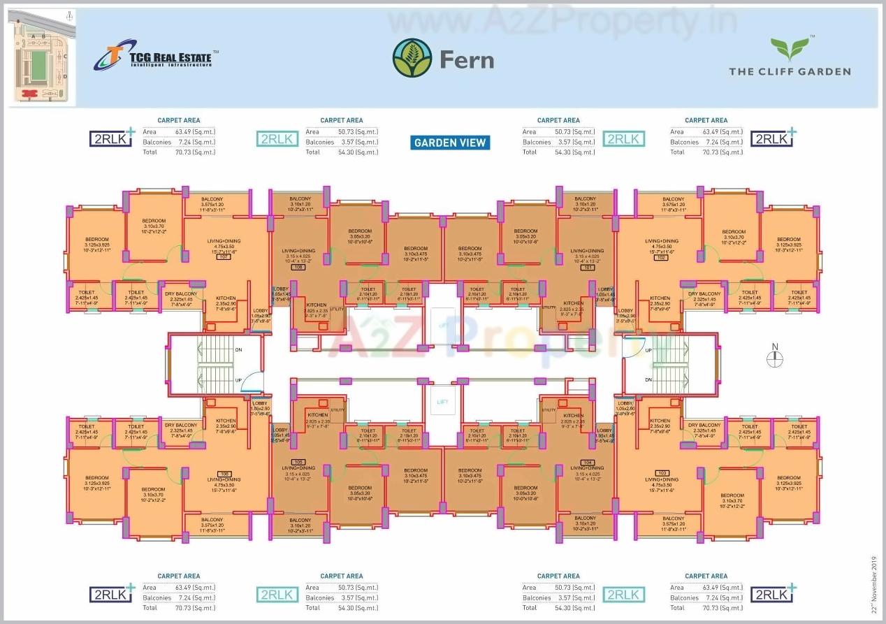 Layout of real estate project The Cliff Garden located at Man, Pune, Maharashtra