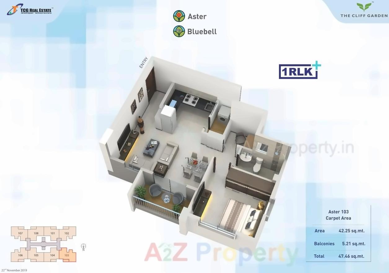Layout of real estate project The Cliff Garden located at Man, Pune, Maharashtra
