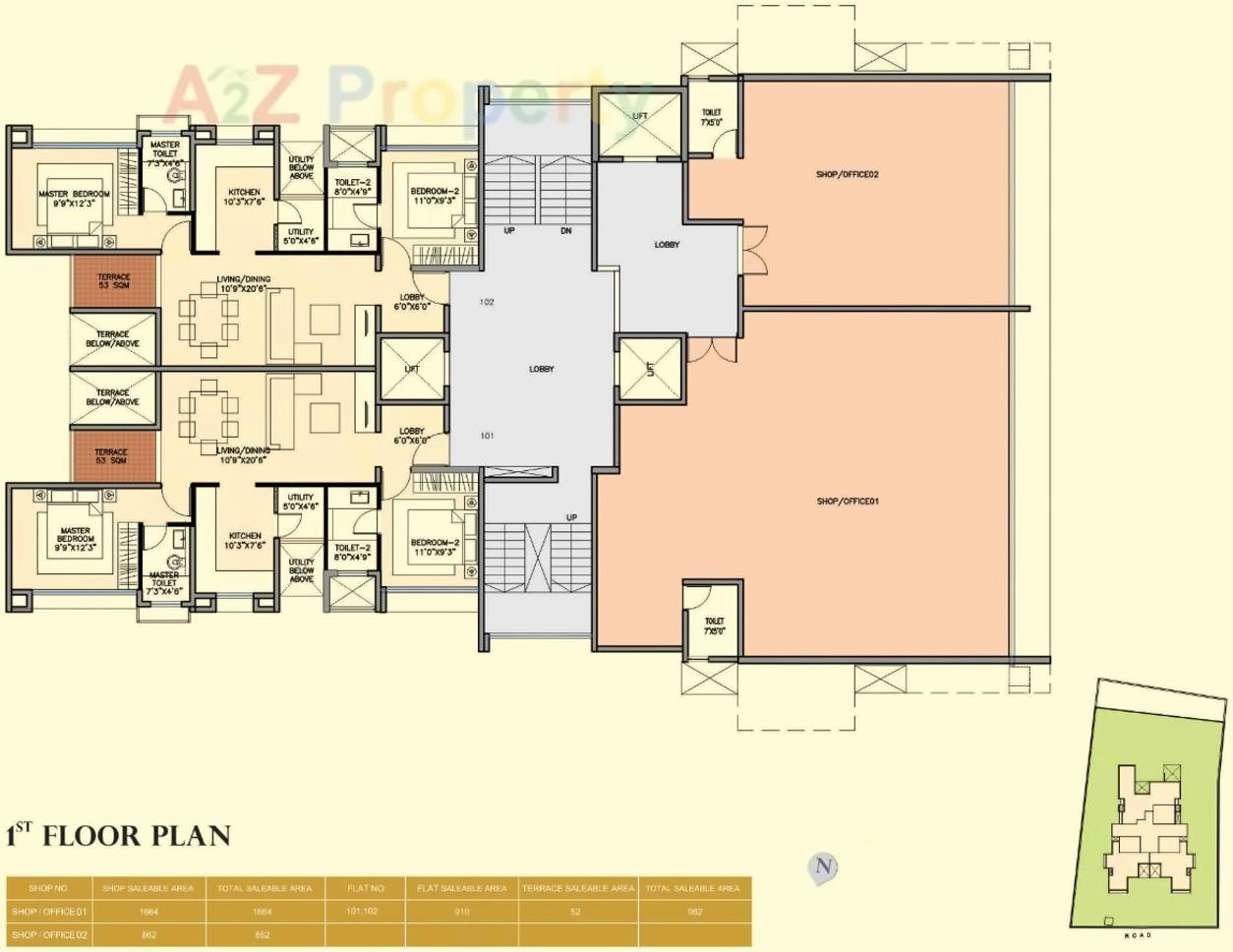 Layout of real estate project The Cosmopolis located at Hadapsar, Pune, Maharashtra
