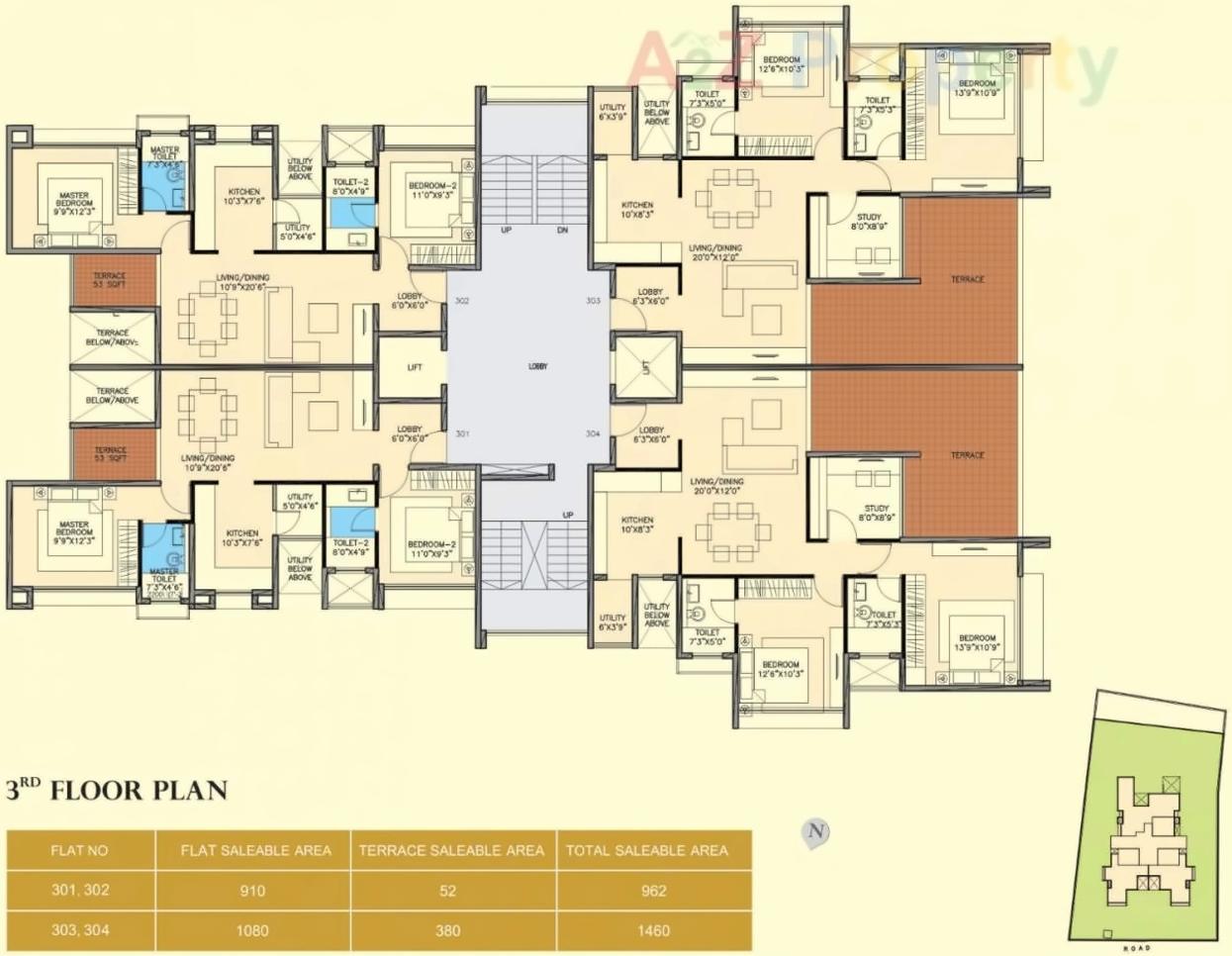 Layout of real estate project The Cosmopolis located at Hadapsar, Pune, Maharashtra