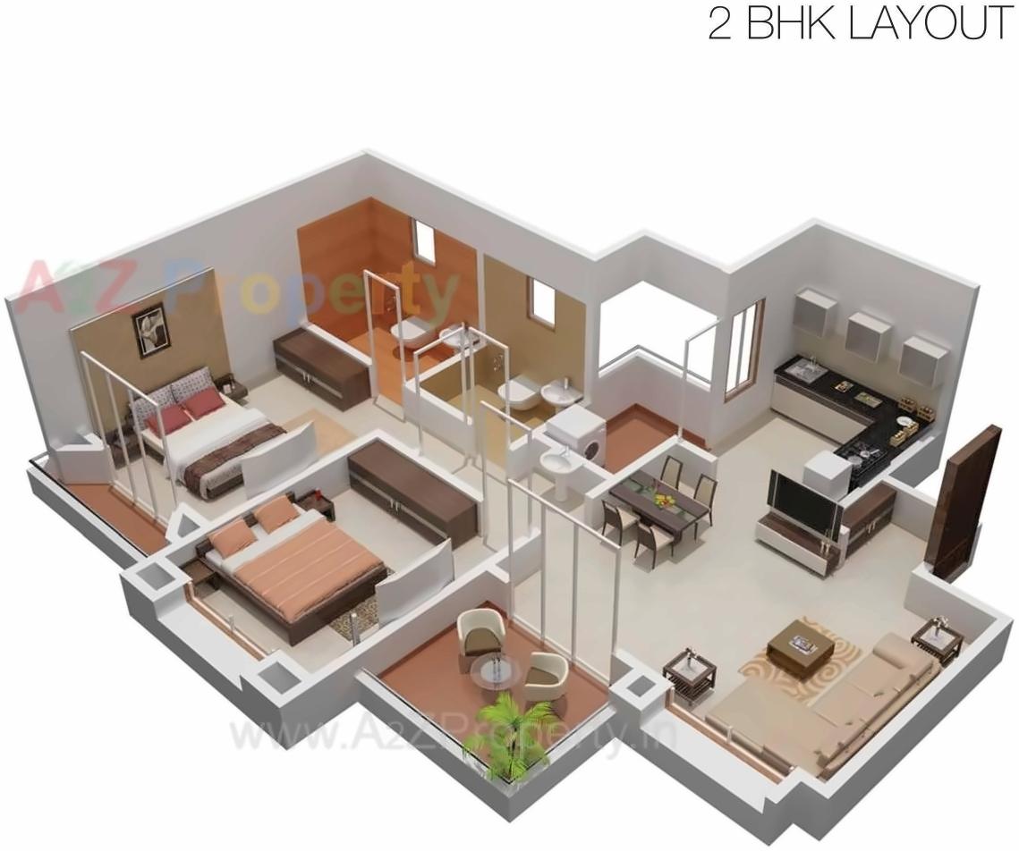 Layout of real estate project The Nook located at Tathwade, Pune, Maharashtra