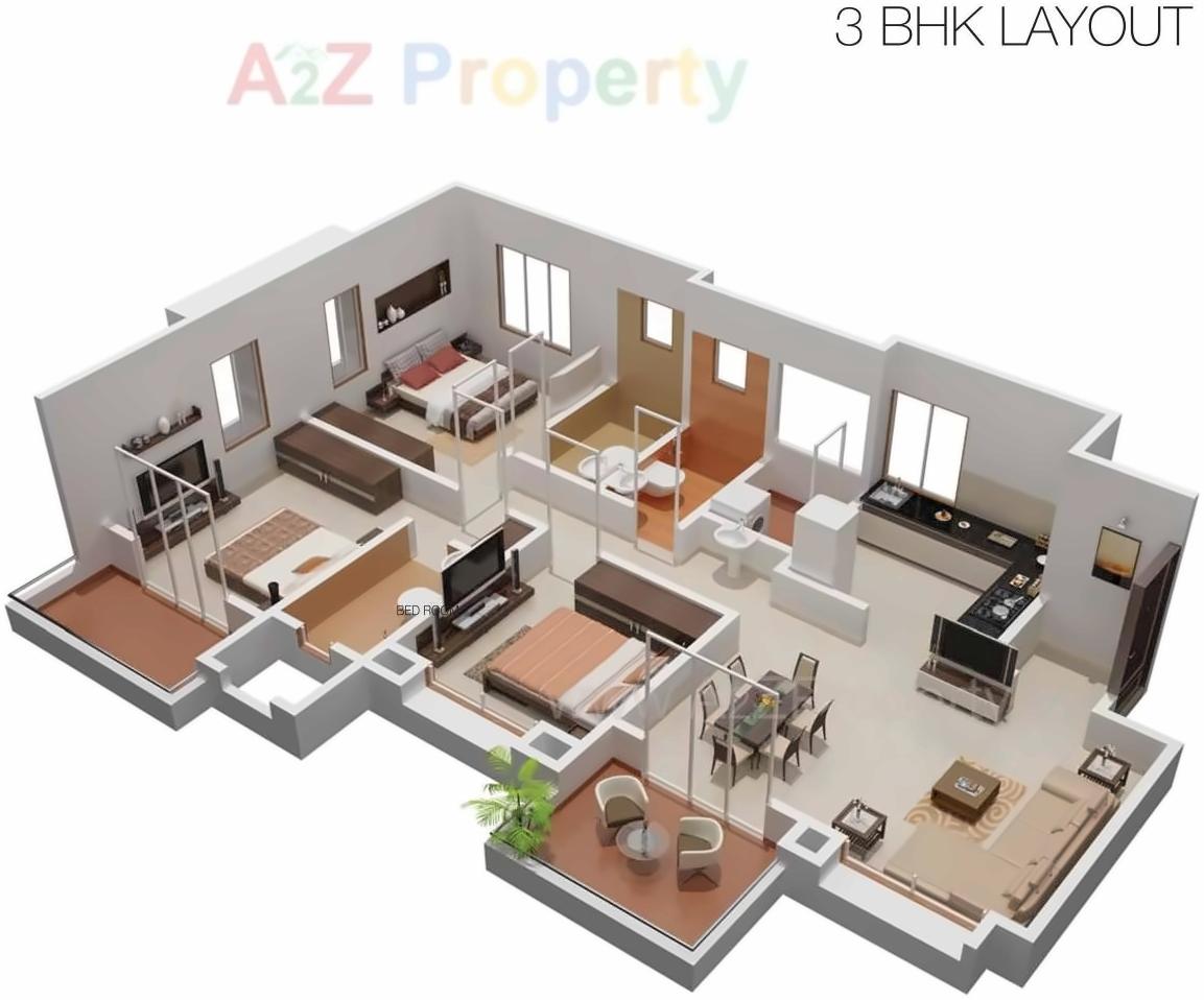 Layout of real estate project The Nook located at Tathwade, Pune, Maharashtra