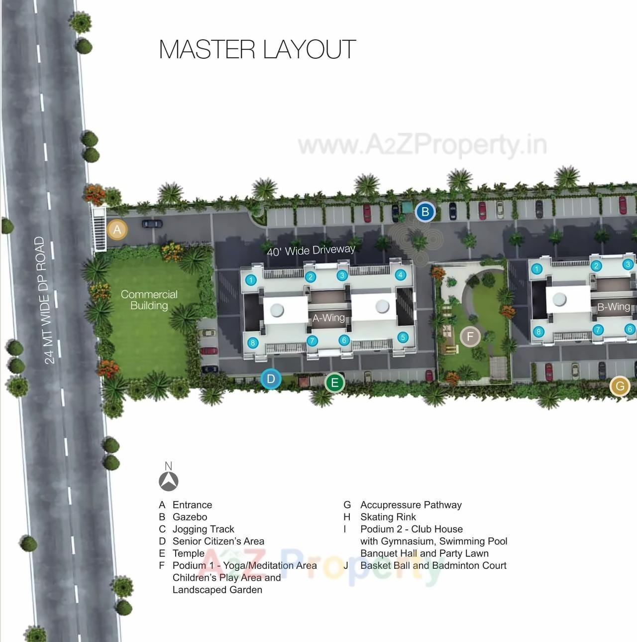 Layout of real estate project The Nook located at Tathwade, Pune, Maharashtra