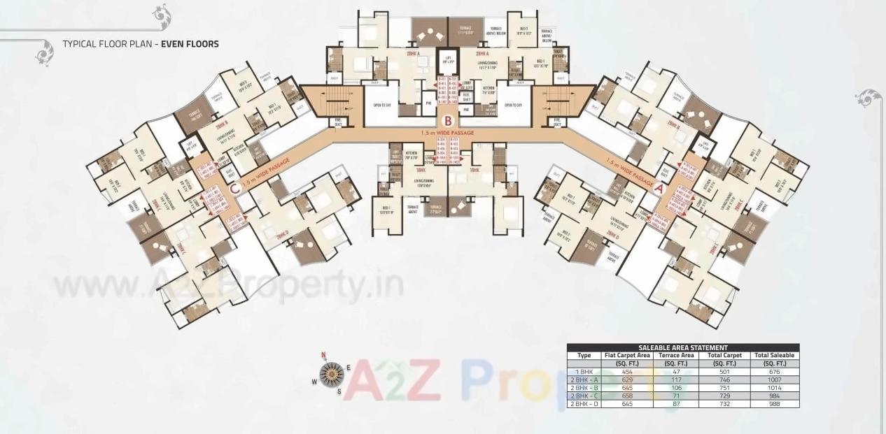 Layout of real estate project The One located at Bhugaon, Pune, Maharashtra