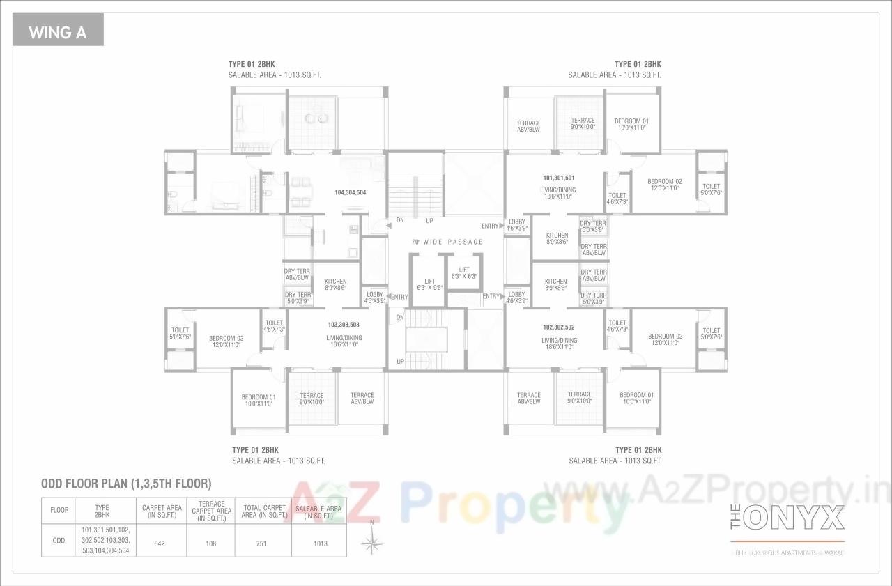 Layout of real estate project The Onyx located at Wakad, Pune, Maharashtra