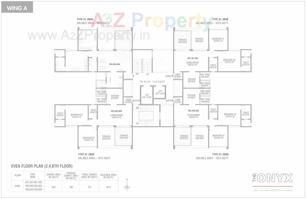 Layout of real estate project The Onyx located at Wakad, Pune, Maharashtra