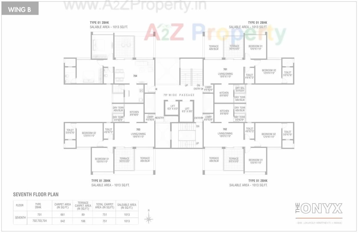 Layout of real estate project The Onyx located at Wakad, Pune, Maharashtra