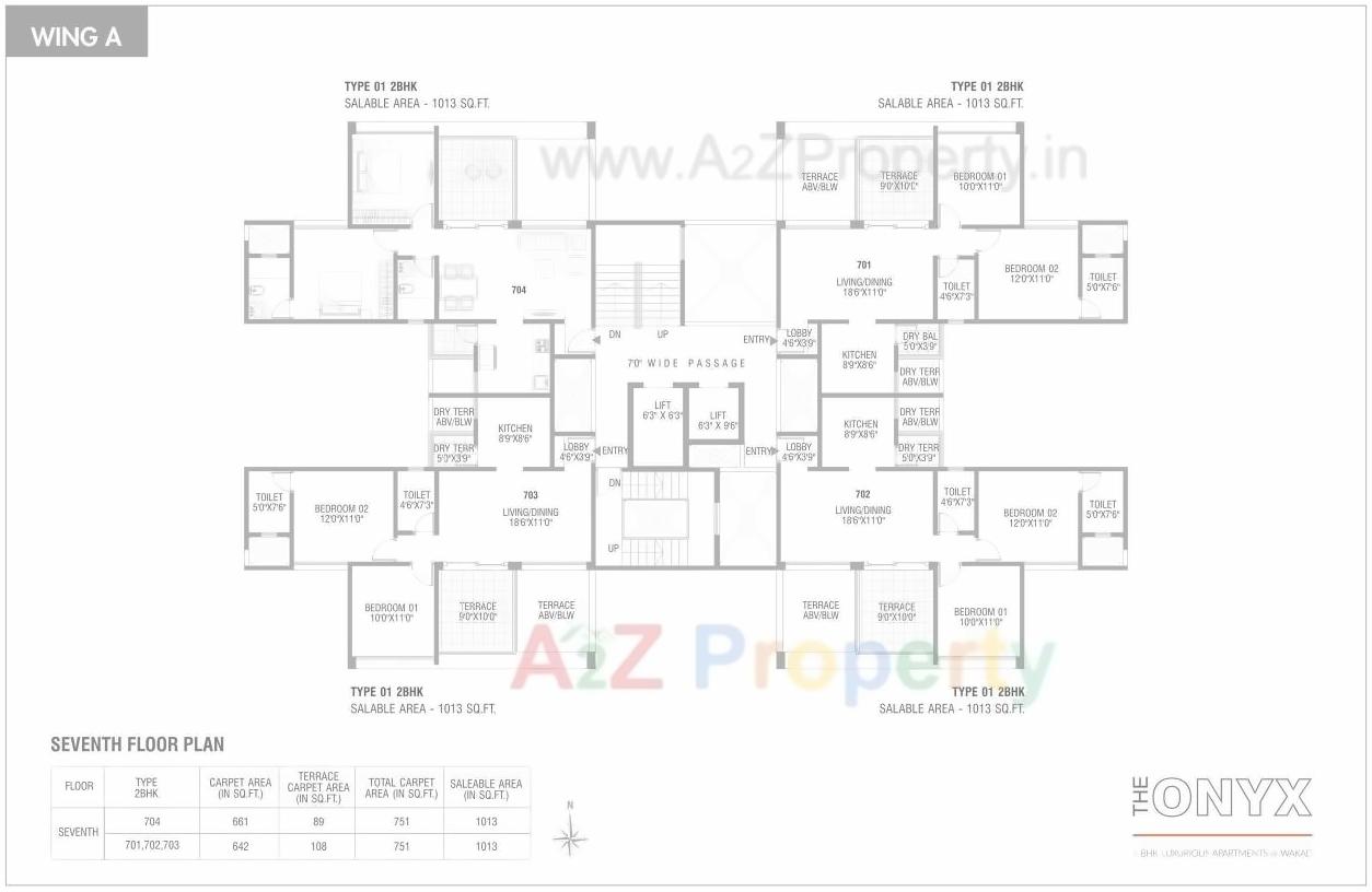 Layout of real estate project The Onyx located at Wakad, Pune, Maharashtra