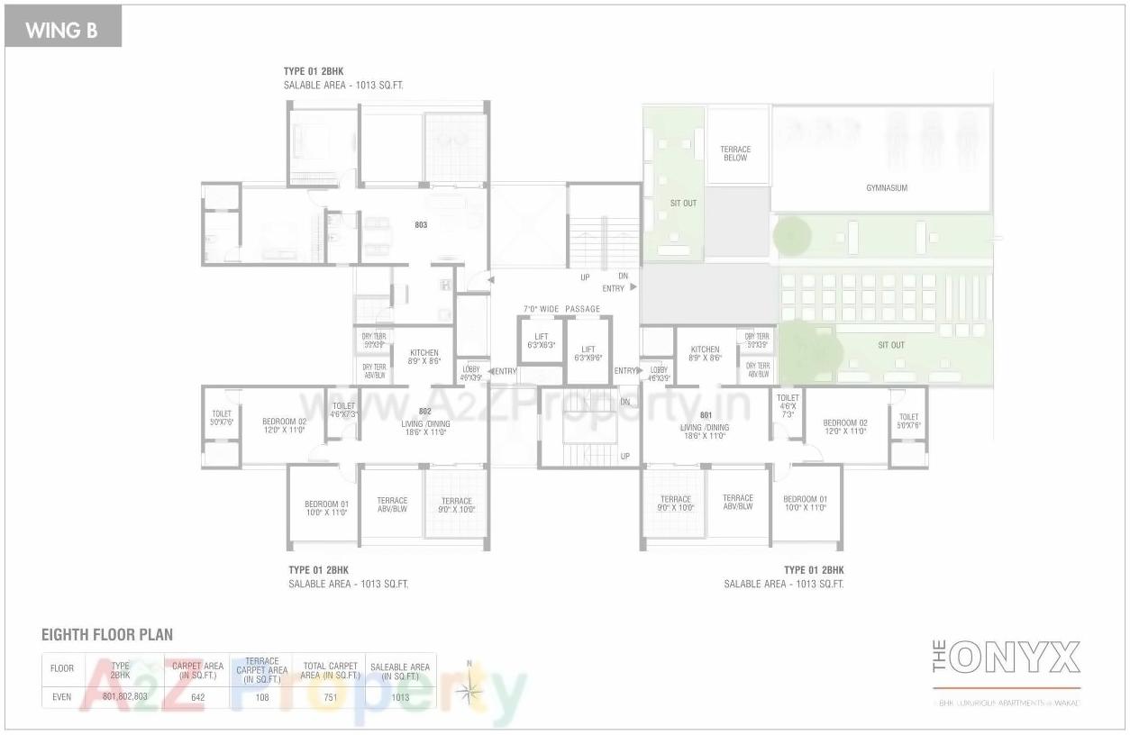 Layout of real estate project The Onyx located at Wakad, Pune, Maharashtra