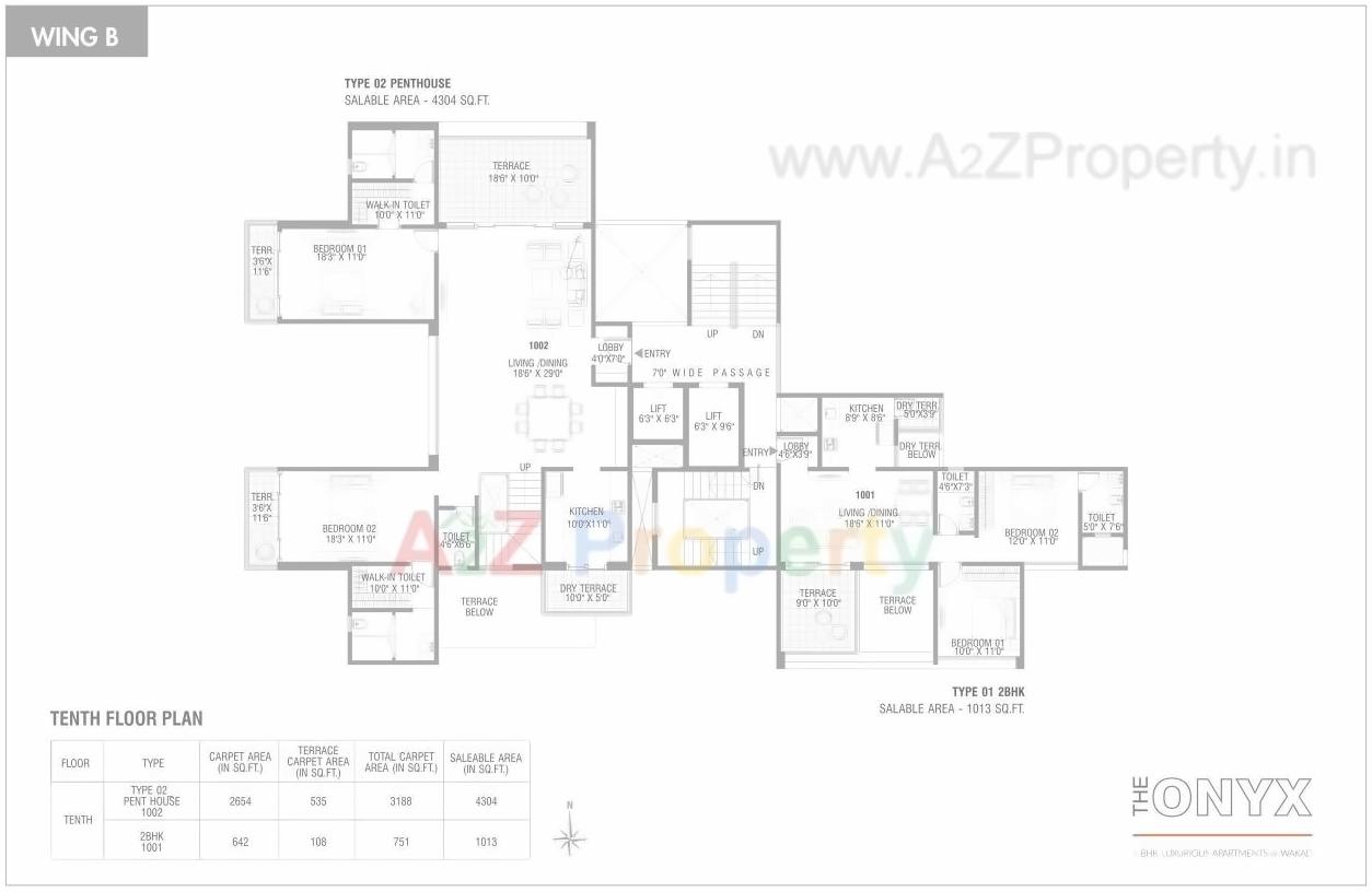 Layout of real estate project The Onyx located at Wakad, Pune, Maharashtra