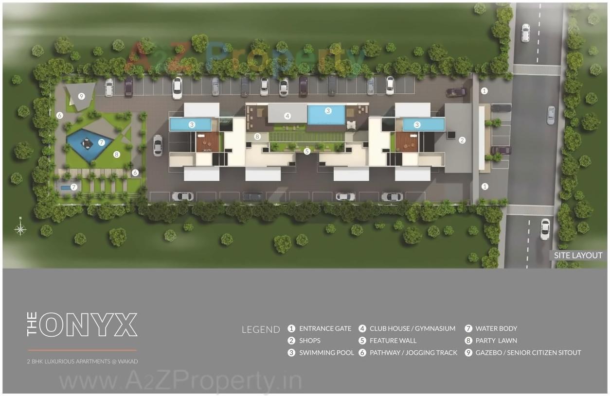 Layout of real estate project The Onyx located at Wakad, Pune, Maharashtra
