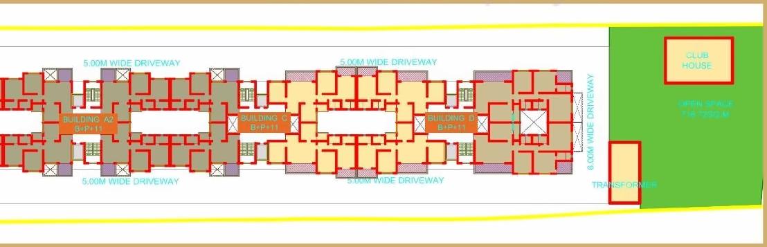 Layout of real estate project The Province located at Punawale, Pune, Maharashtra