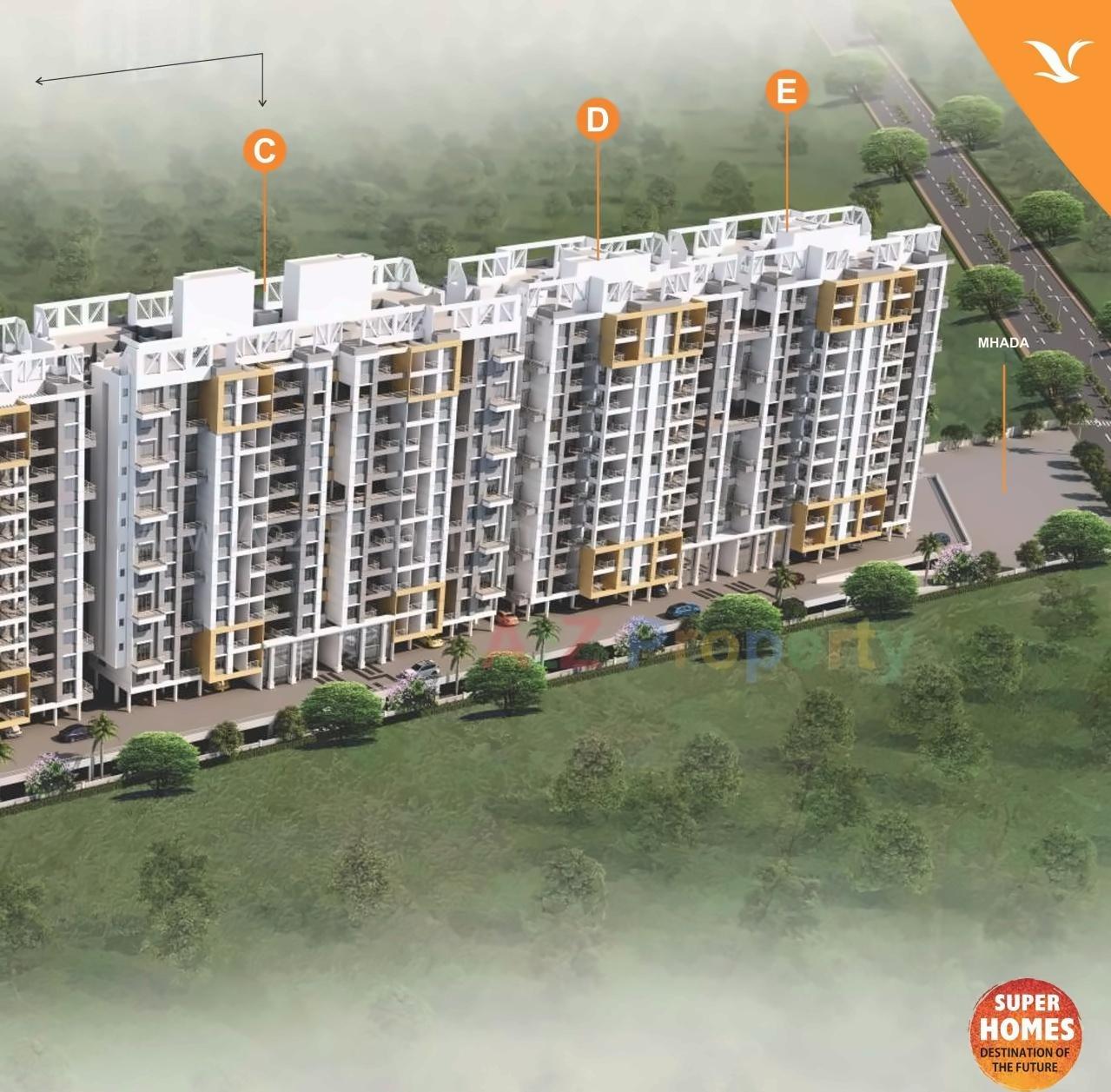 3D Elevation of real estate project The Skylark located at Pimpri-chinchawad-m-corp, Pune, Maharashtra