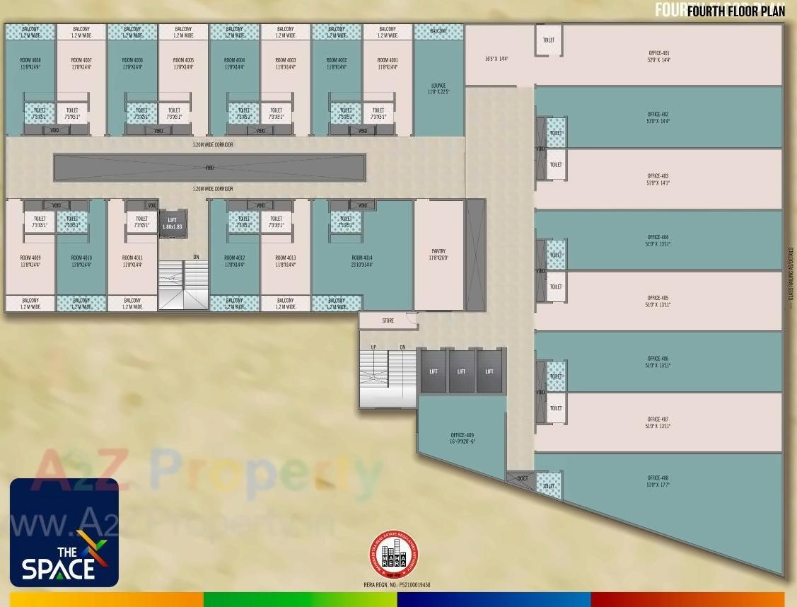 Layout of real estate project The Space located at Kharadi, Pune, Maharashtra