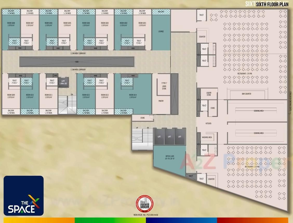 Layout of real estate project The Space located at Kharadi, Pune, Maharashtra