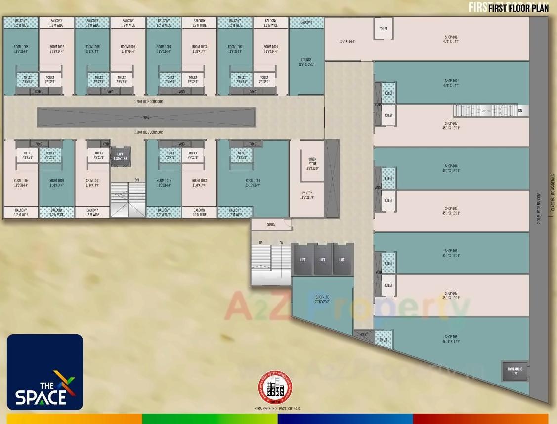 Layout of real estate project The Space located at Kharadi, Pune, Maharashtra