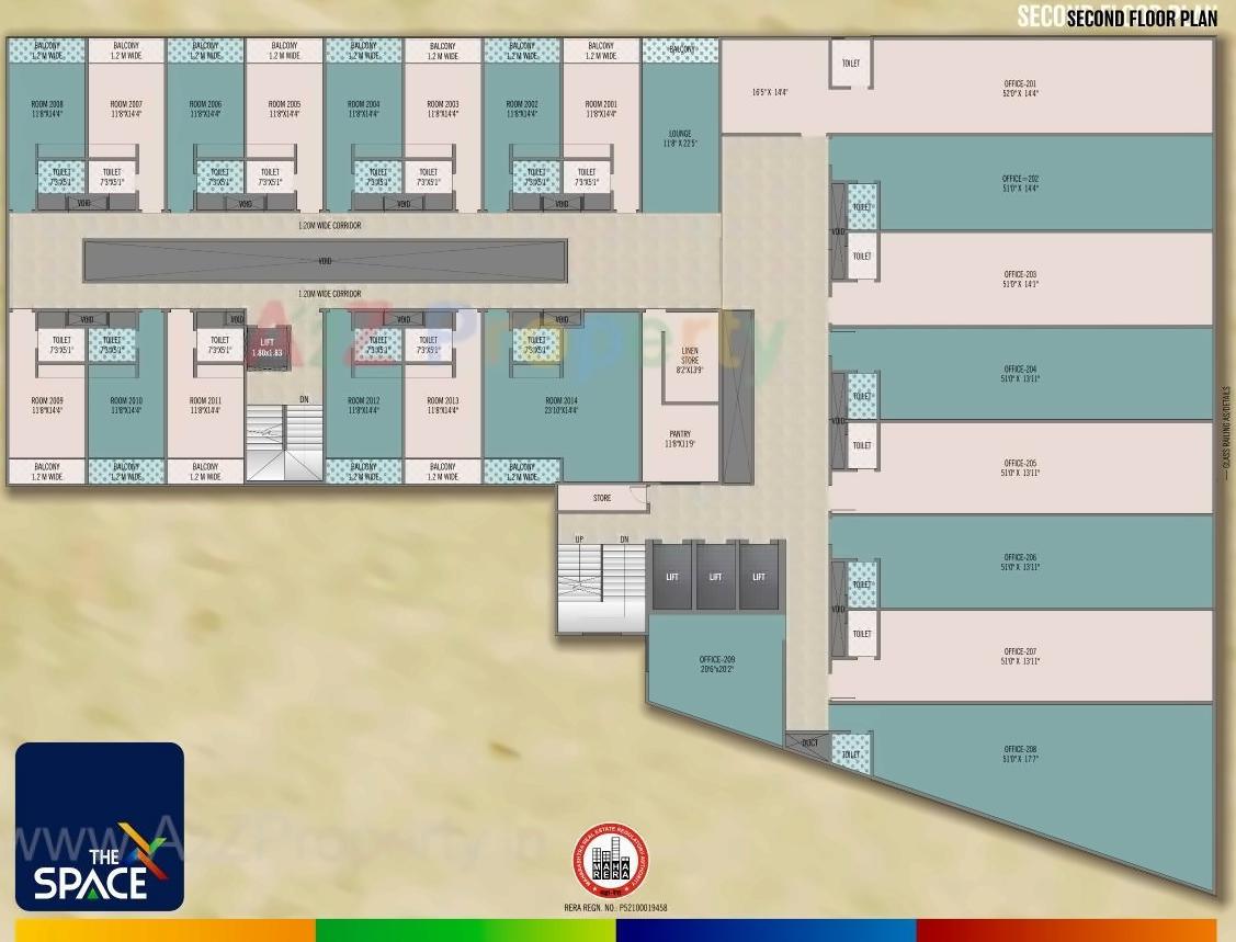 Layout of real estate project The Space located at Kharadi, Pune, Maharashtra