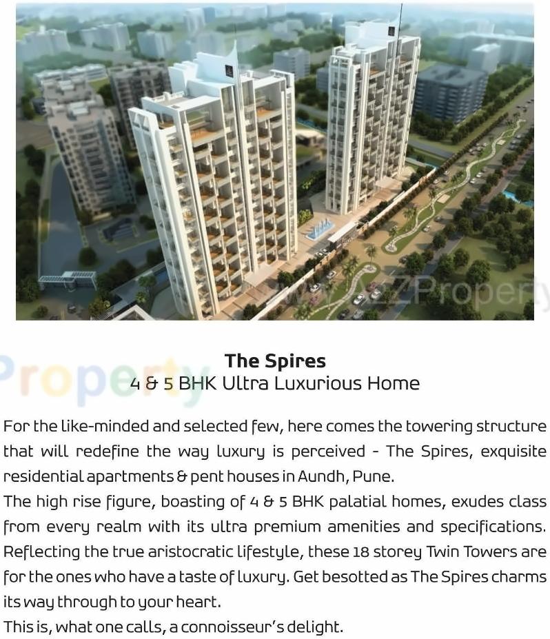 3D Elevation of real estate project The Spires located at Pune-m-corp, Pune, Maharashtra